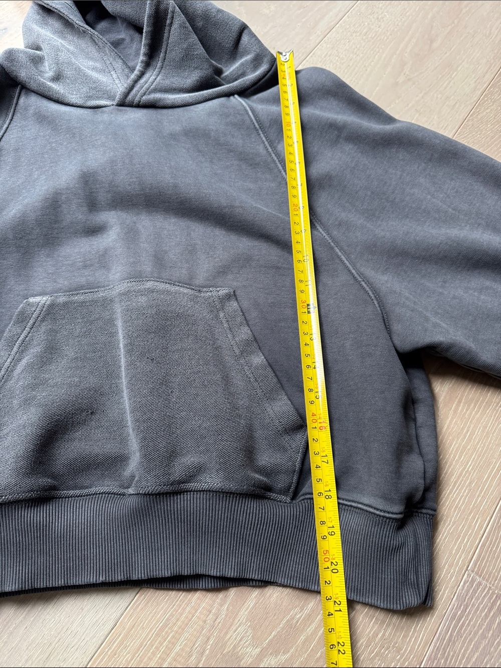 aerie Charcoal Gray Hoodie & Sweatpants Set with Distressed Accents - Picture 6 of 14